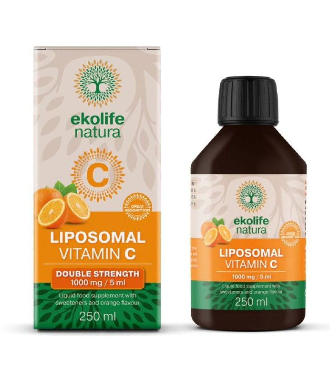Liposomalni vitamin C 1000mg Ekolife Natura 250ml